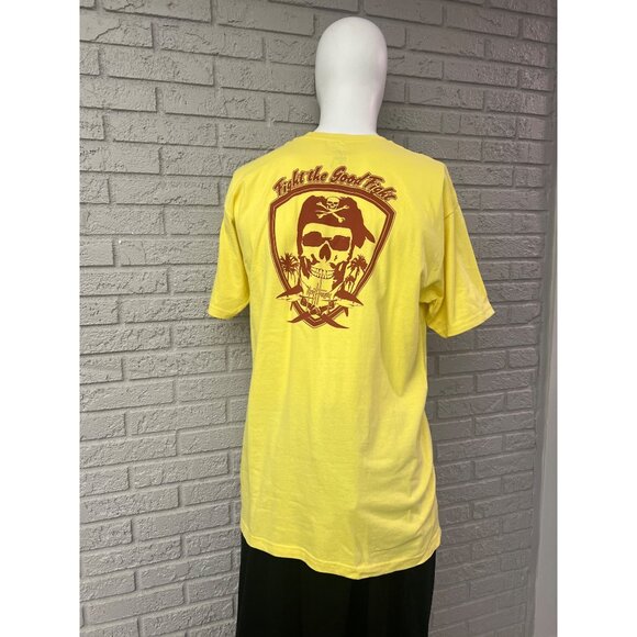 Guy Harvey Men Yellow Classic Fit Short Sleeve Graphic T-Shirt Size L - Picture 3 of 8